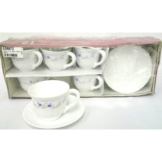 ROMANIA 12 PCS TEA SET OPAL image