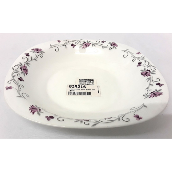LINDA SQUARE SOUP PLATE 124 -Opalware printed image