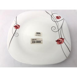 ROSE OPAL SQUARE DINNER PLATE