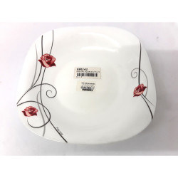 ROSE OPAL SQUARE SOUP PLATE