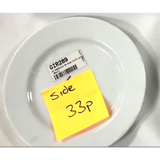 2G PORCELAIN RD SIDE PLATE WHITE 936/300 image