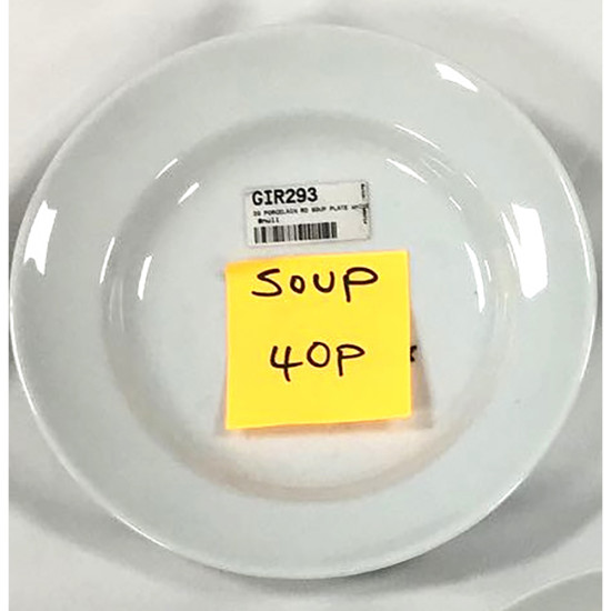 2G PORCELAIN RD SOUP PLATE WHITE 934/300 -Loose plates image