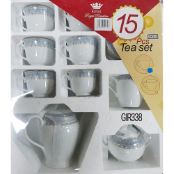 15PC TEA SET BLUE 396