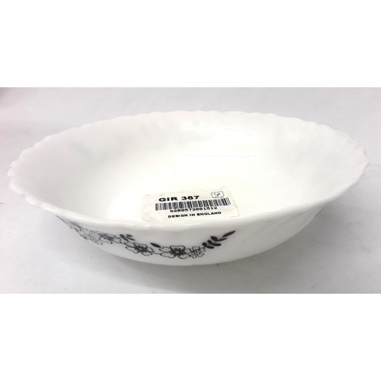 BLOSSOM BLACK SHALLOW CEREAL BOWL 780 -Opalware printed image