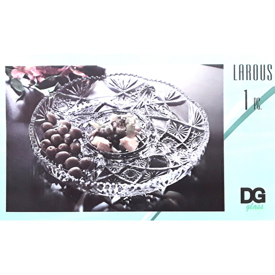 LAROUS 29CM ROUND COMP DISH PD100GCL -Compartment dish image
