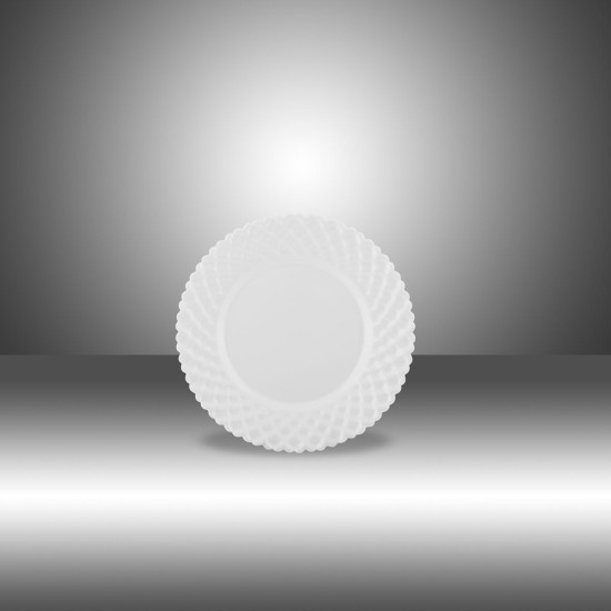 P SHAPE SIDE PLATE WHITE image