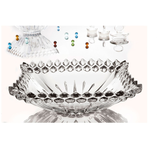 DIPLOMAT SHALLOW SQUARE GLASS BOWL 30 CM X26 CM image