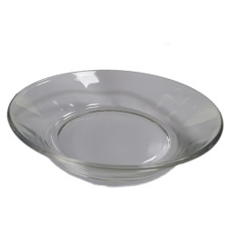 SMALL CLEAR GLASS PLATE FOR TEA DEEP 14 CM