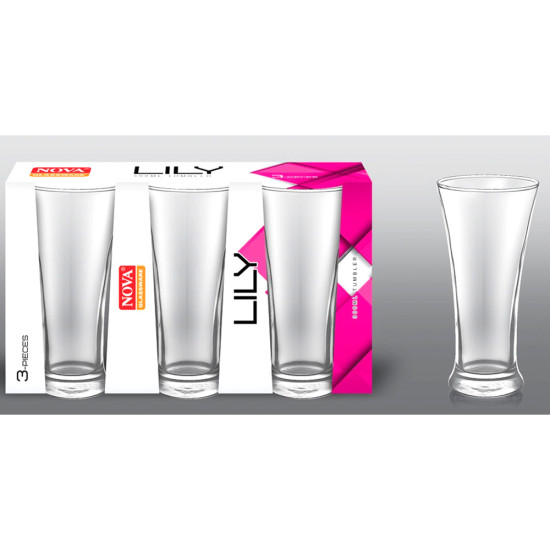 LILY 300 ML 3 PC TUMBLERS (TNV011) image