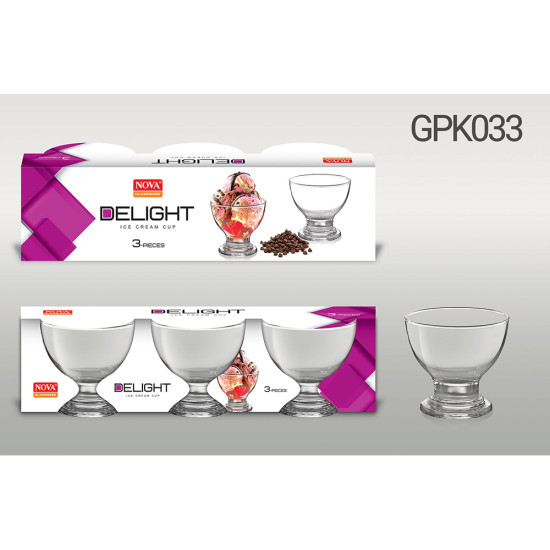DELIGHT ICE CREAM BOWL SET 3PC image