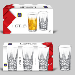 LOTUS 280 ML TUMBLERS 3 PCS SET