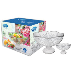 AUTOGRAPGH COSMOS 7 PC FOOTED GLASS BOWL SET 