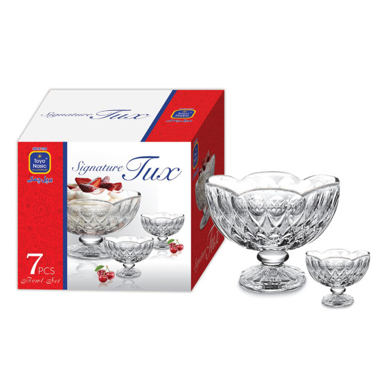 SIGNATURE 7 PCS FOOTED GLASS BOWL SET image