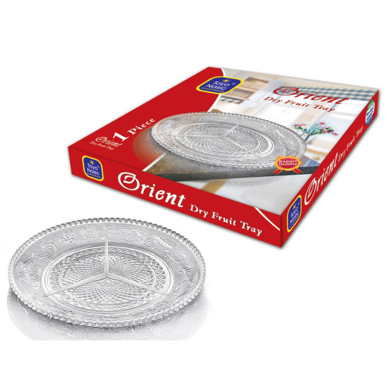 COMPARTMENT DISH GLASS ORIENT GIFT BOXED -Compartment dish image