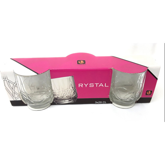 CRYYSTAL WHISKEY TUMBLER 29 CL 56037SL6B16 -3 pc glass plain image