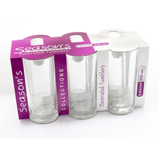 6PCS SORAYA JUICE CLEAR -6 pc plain glass image