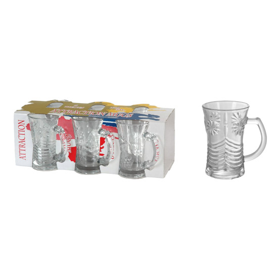 ATTRACTION FLOWER MUG 6PC -Clear mugs image