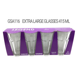 LEGEND  4 PCS GLASS SET 415 ML TALL