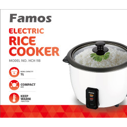 RICE COOKER 1.0 LITRE 400 WATT FAMOS BRAND