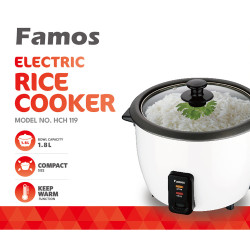 RICE COOKER 1.8 LITRE 700 WATT FAMOS BRAND