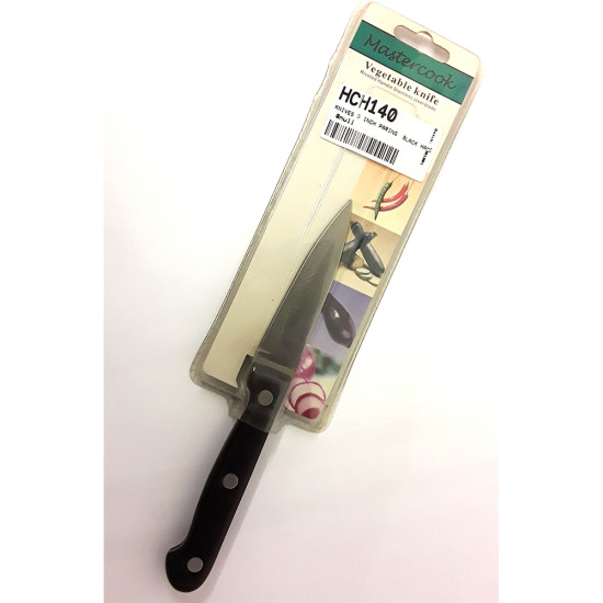 KNIVES 3 INCH PARING BLACK HANDLE image