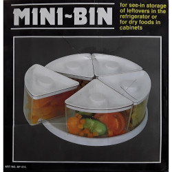 MINI BIN WHITE REVOLVING COMPARTMENTS