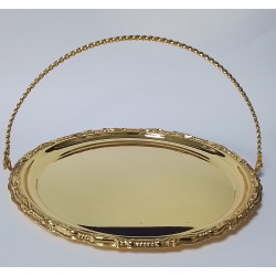 GOLD COLOUR TRAY WITH HANDLE