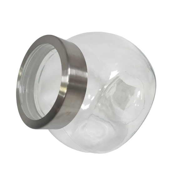 SILVER TOP COOKIE JAR 1.6L -Glass jars image