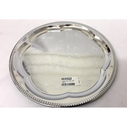 CHROME ROUND TRAY 30CM