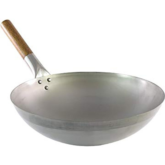 CHINESE WOK 14 INCH ROUND BOTTOM W/H -Wok image
