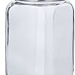 JAR SQUARE SILVER TOP SS LID 500 ML
