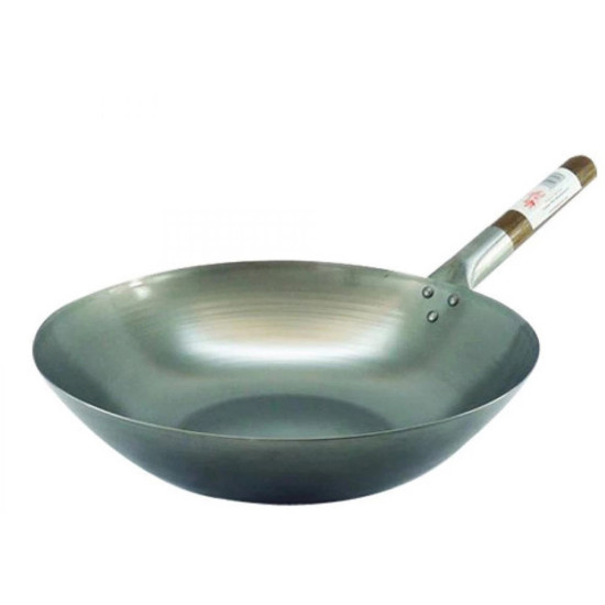 FLAT WOK 11 INCH IRON WH image