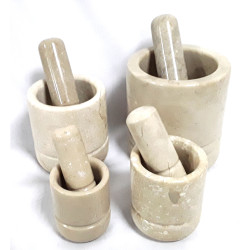 MARBLE PESTLE & MORTER SET 4 PCS