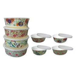 MELAMINE ATTA BOWL WITH LID