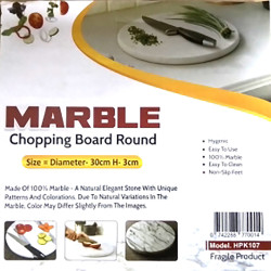 MARBLE CHOPPING BOARD 30 CM X 3 CM ROUND