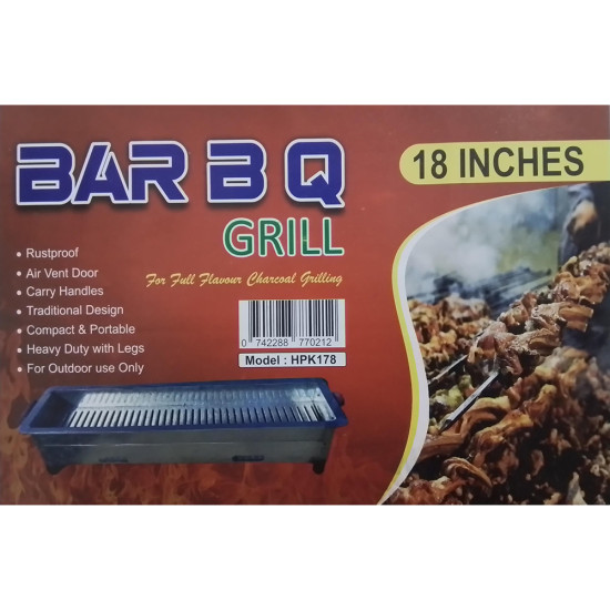 ANGHEETIE IRON BBQ LARGE SIZE 26 X 10 INCH -BBQ image