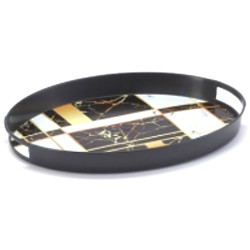 SMALL PATTERNED TRAY OVAL