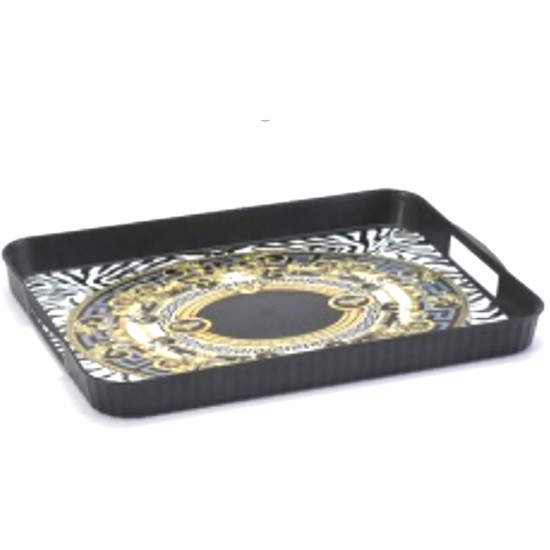 LARGE PATTERNED TRAY RECTANGULAR PLASTIC image