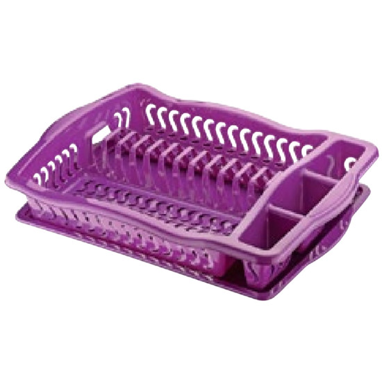 DISH DRAINER & TRAY ASSORTED COLOURES image