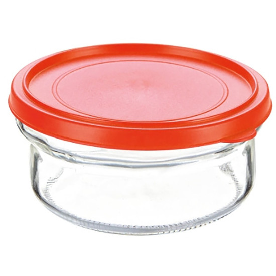 GLASS JAR WAVY PL LID 415 CC -Glass jars image