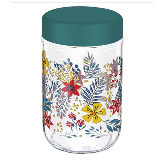 JAR GLASS PRINTED 660 CC -Glass jars image
