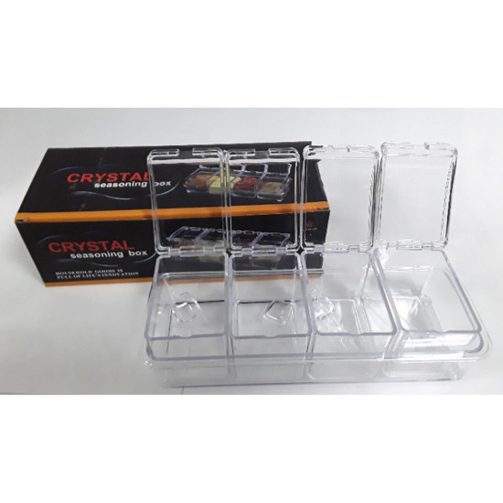 ARCRYLIC SEASON BOX 4 COMPARTMENT -Assorted houseware image