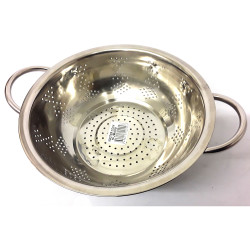 STEEL RICE COLANDER 24 CM SMALL HOLE