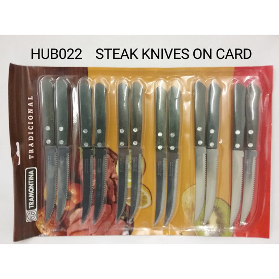STEAK KNIFE ON CARD TRAMONTINA 5 INCH image