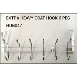 CHROME 6 DOOR BIG OVERDOOR HOOK
