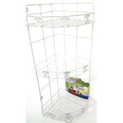 WIRE CORNER SHELF WHITE