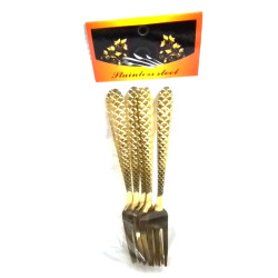 MINI SIZE FORKS GOLD PAK OF 6