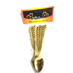 GOLD MINI SPOONS PAK OF 6