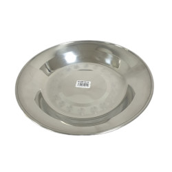 SOUP PLATE STAINLESS STEEL 36 CM ROUND