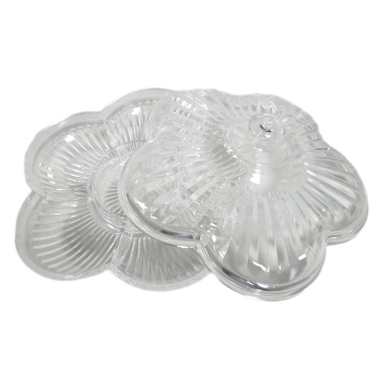ACRYLIC FLOWER COMPARTMENT DISH 31 CM -Assorted houseware image